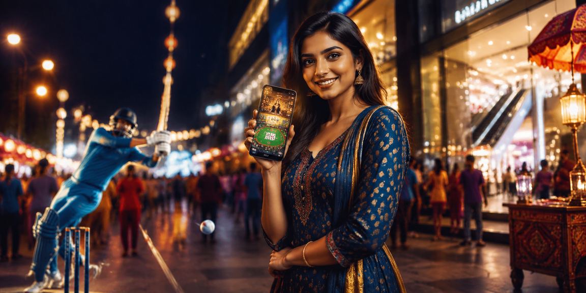 Indian woman wearing kurti browsing cricket betting site 2293