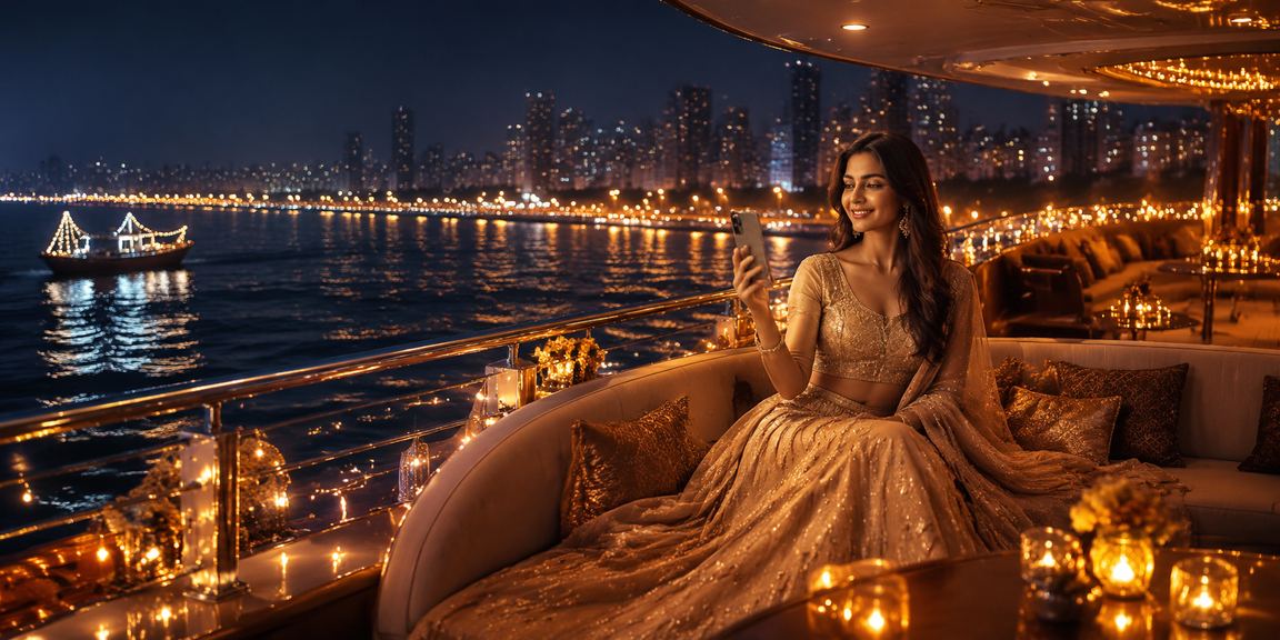 Mobile casino user enjoying festival season in Mumbai